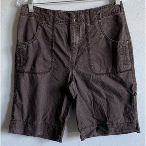 Ruff Hewn Womens Brown Bermuda Shorts Size 4
